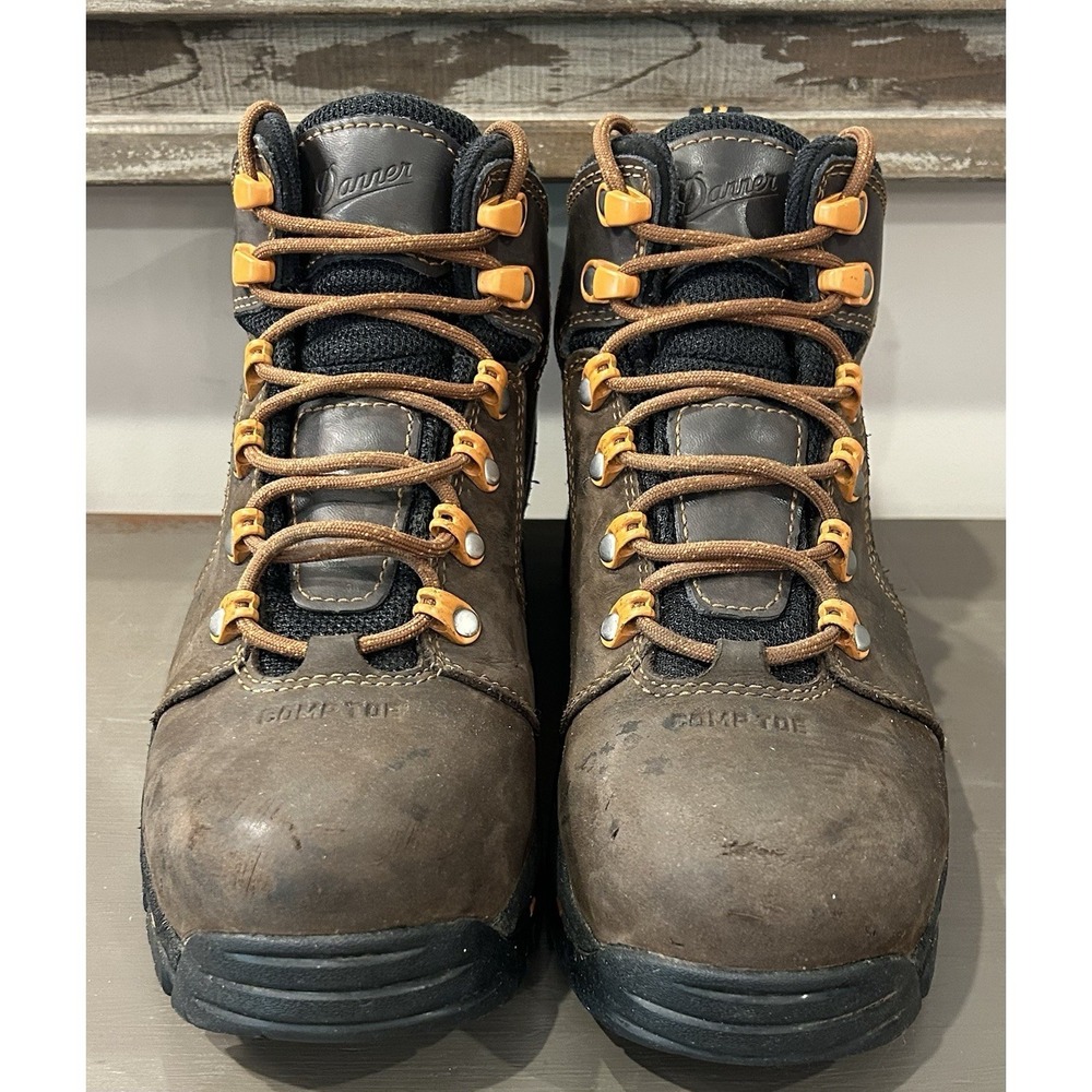 Danner Vicious 13884 Women's 8 Brown Orange Gore-Tex Composite Toe EH Work Boots - Picture 5 of 11